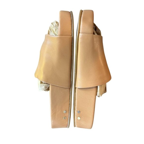 NEW w/Box Beek Pelican Leather Platform Sandals Honey Size 9 - Picture 8 of 9